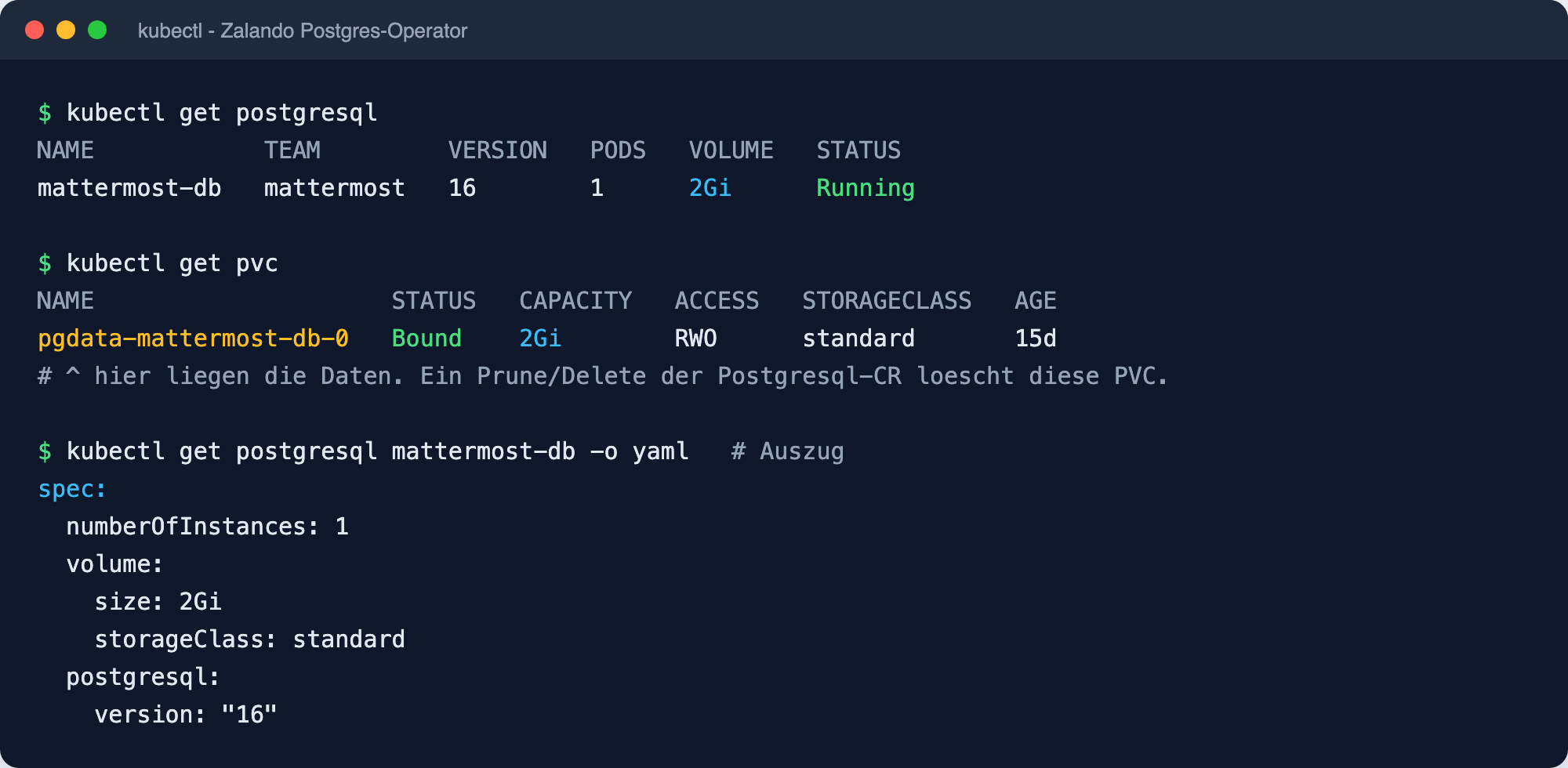 Zalando-Postgres-Operator: adoptieren und die PVC-Falle