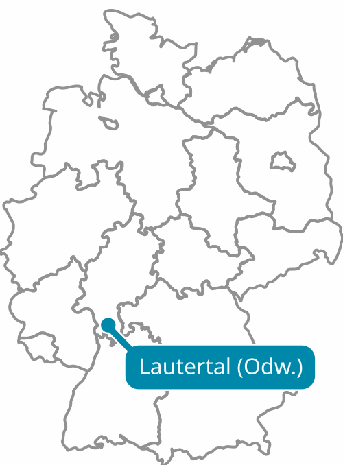 Karte Hessen &ndash; Standort Lautertal (Odenwald)